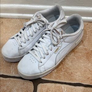 Puma Men's White Leather Sneakers